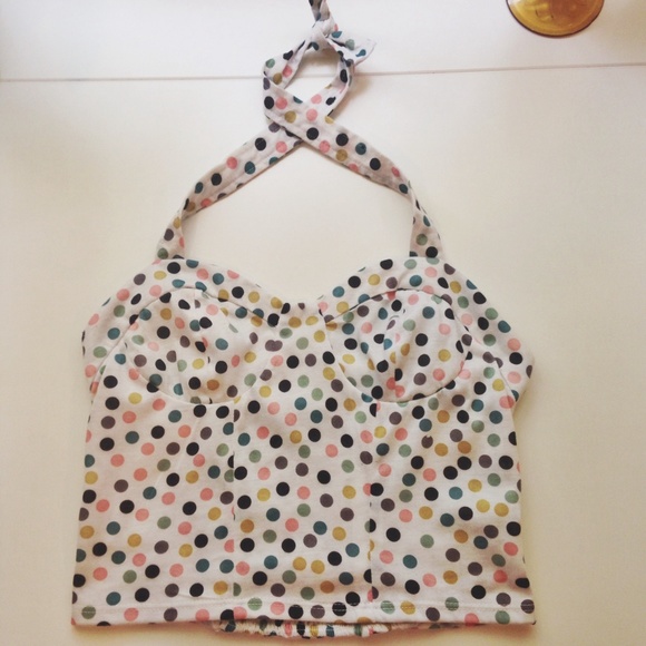 Pins and Needles polka dot crop top