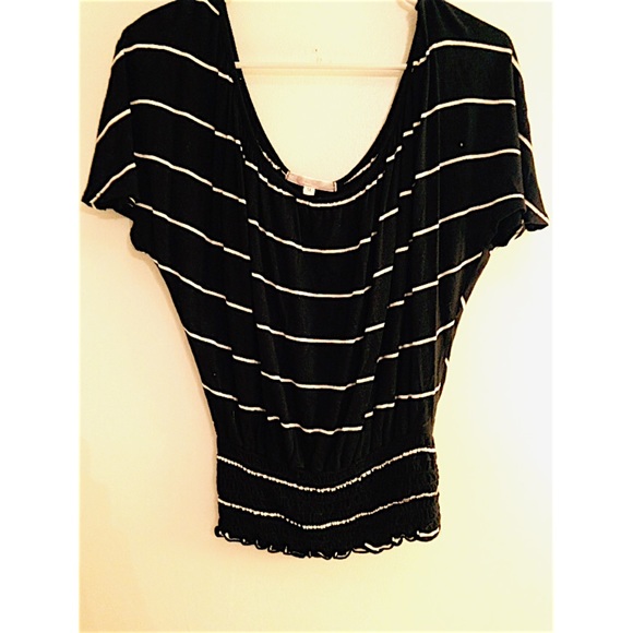 Black and white striped top - Picture 1 of 3