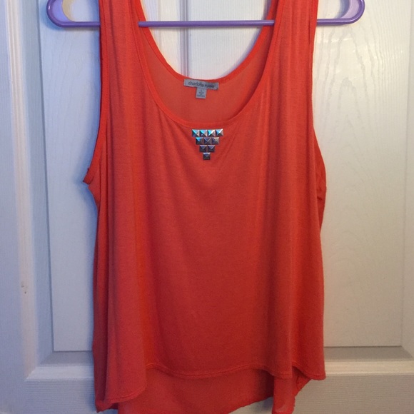 Sheer back tank top