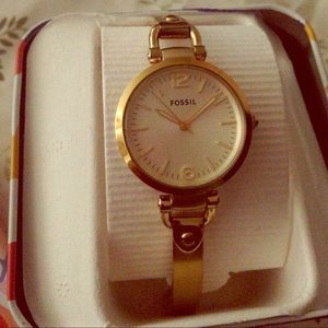 Fossil gold watch