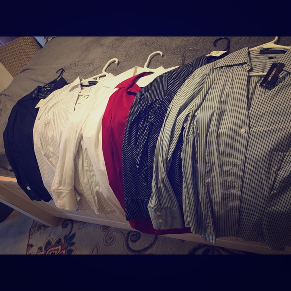 Six nwt large Express dress shirts