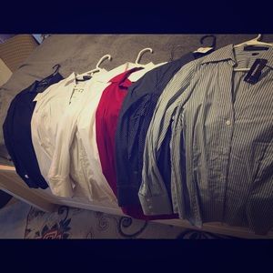 Six nwt large Express dress shirts