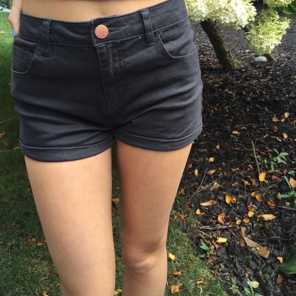 Grey high waisted shorts