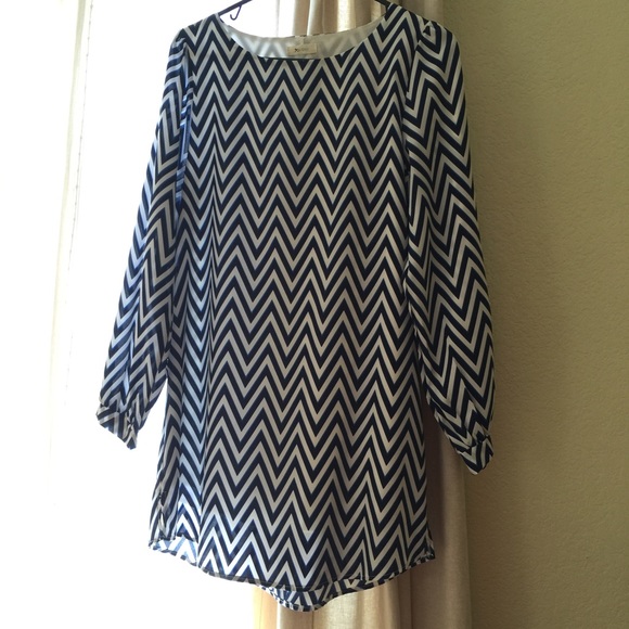 Super short long sleeve chevron cocktail dress