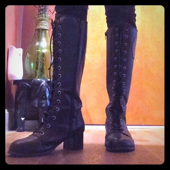 Gothic Lolita Knee high boots