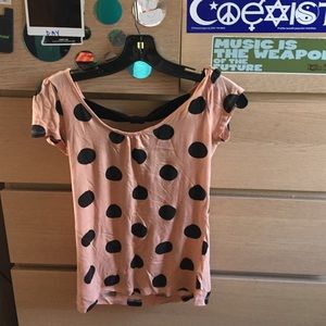 Forever 21 peach polkadot top