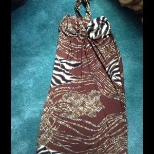 Haltered safari dress