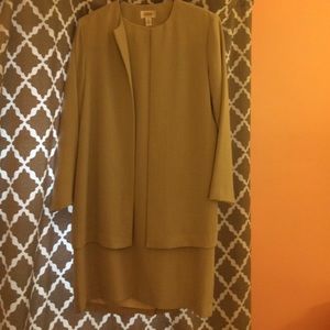 Talbots beige work dress and sweater