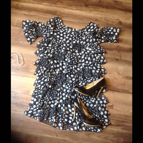 ZSA ZSA Dresses & Skirts - Black and White ZsaZsa dress! Be back soon!