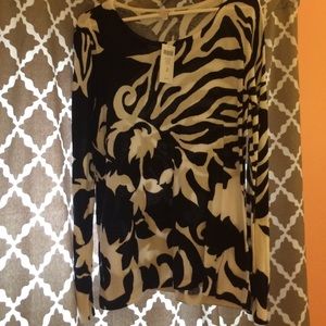 Chico's black and white sweater