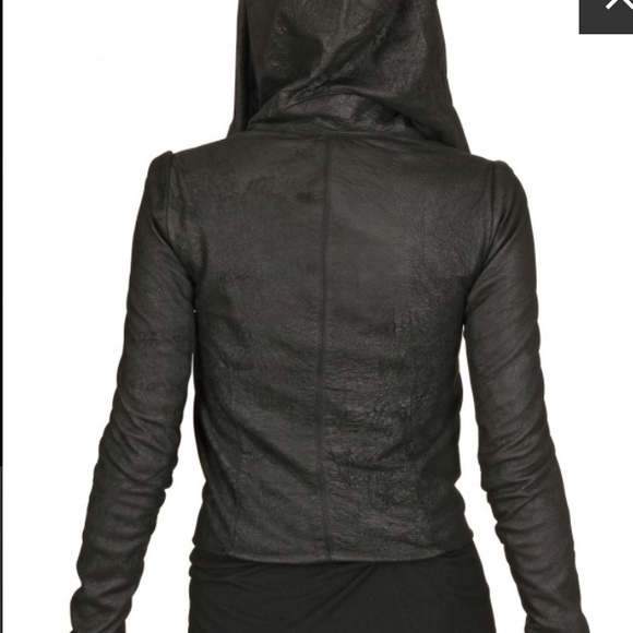 HP Rick Owens asymmetrical lambskin leather jacket - Picture 4 of 4