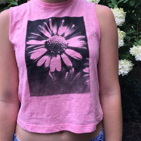 Pink cropped tank