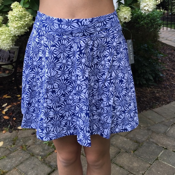 Blue skater skirt