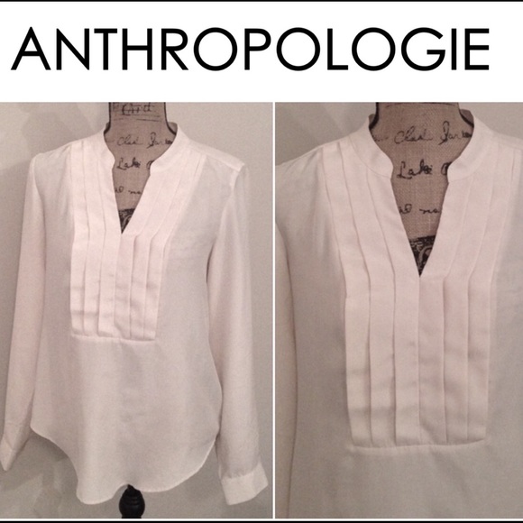ANTHROPOLOGIE "Eci" blouse in off white