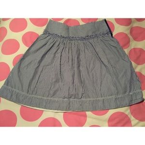American eagle blue stripe midi skirt knee length