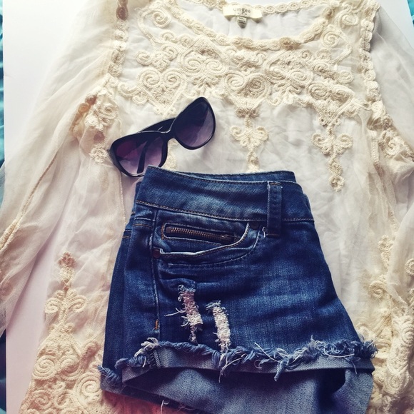 Distressed Jean Shorts