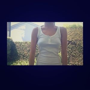 White button down tank