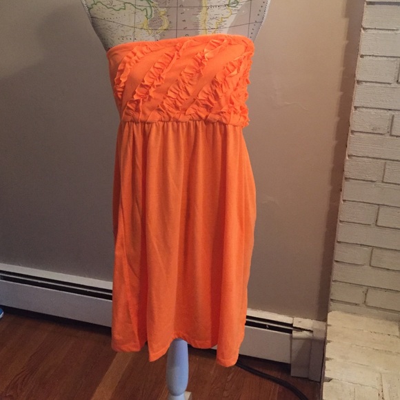 Ocean Pacific Other - Like new bright orange cover up with ruffle detail