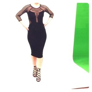 Black mesh dress
