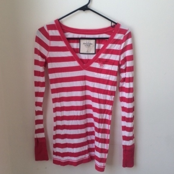 Pink Striped Abercrombie Shirt
