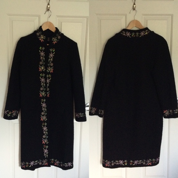 Kenar Jackets & Blazers - Stunning Embroidered Wool Holiday Coat