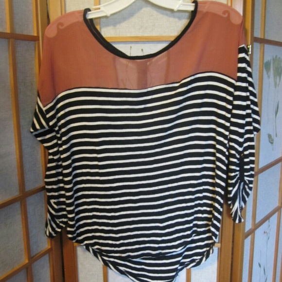 Open back stripe top