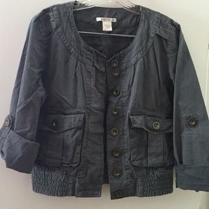 Military style gray jacket