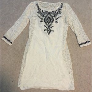 White Lace Shift Dress