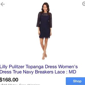 Topanga Lace Tunic dress; color: Navy