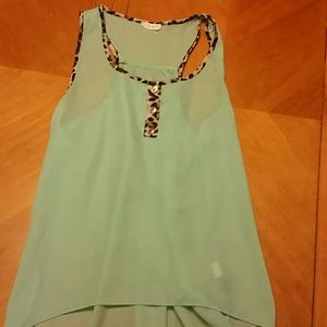 Very cute Mint colored sheer top