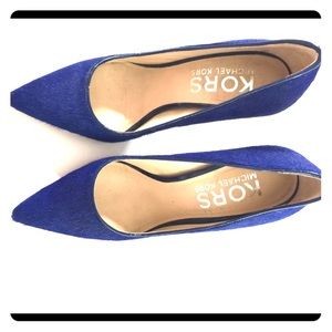 KORS Michael KORS Calf Pony Hair Pointed Pump Blue
