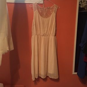 Cream Flowy Dress