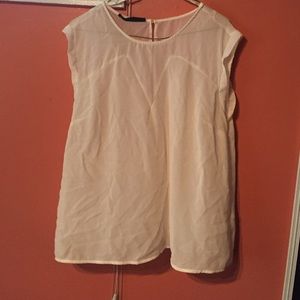 white Flowy dress shirt