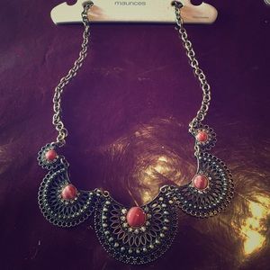 ORANGE AND GOLD NECKLACE