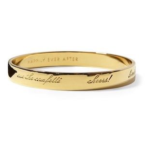 Kate Spade Gold Bracelet Engraved Bride Wedding