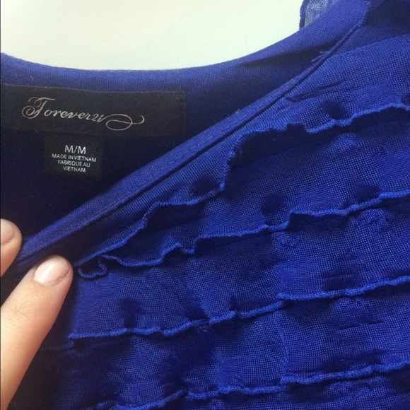 Blue ruffled dress, size medium - Picture 2 of 2