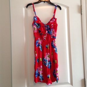 Hollister Red Floral Dress