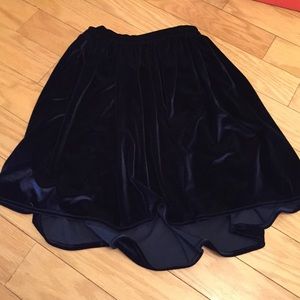 Navy blue American apparel velvet skirt