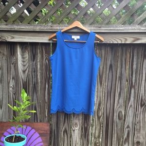 Olive & Oak blue scalloped tank