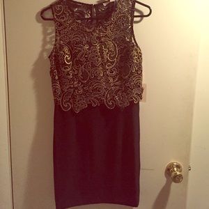 Black and Gold Lace Dress size Small