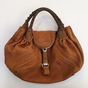 Fendi caramel brown handbag