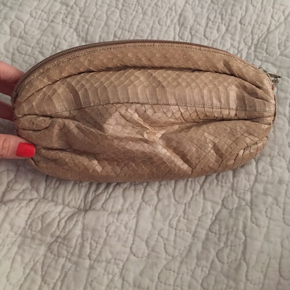 Football shaped clutch/ makeup bag