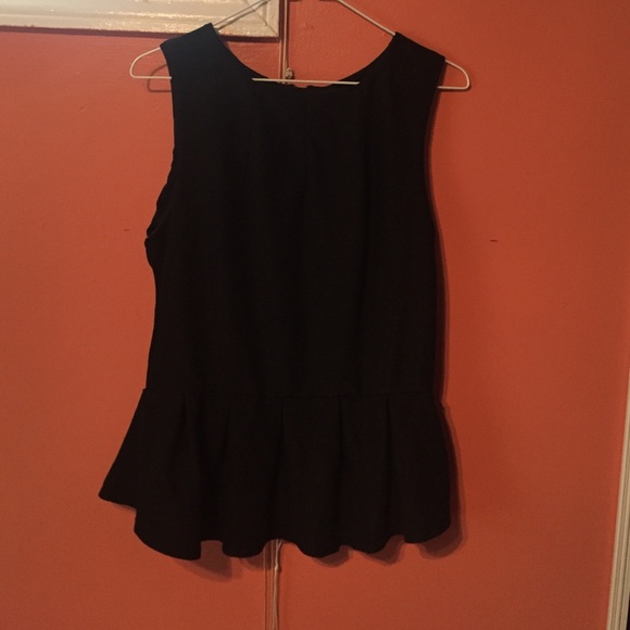 Black Peplum Top