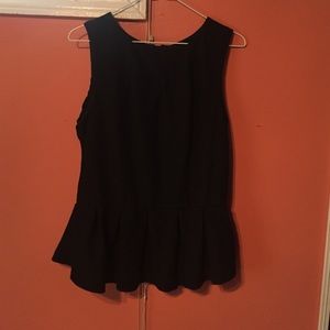 Black Peplum Top