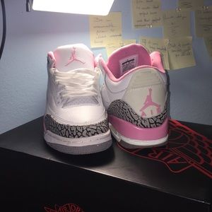 Air Jordan's 13.  pink/white