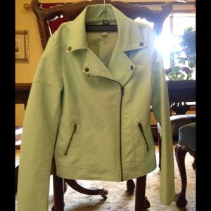 Light Blue Leather Jacket