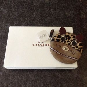 Authentic Coach Cat Coin Purse