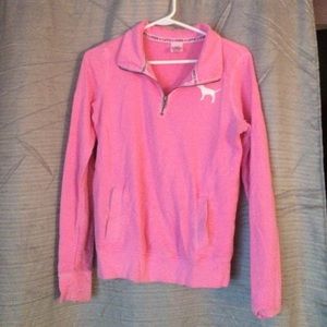Hot Pink VS Half zip Sweatshirt