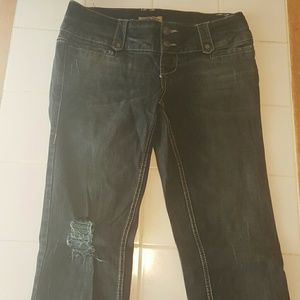 Straight legged jeans