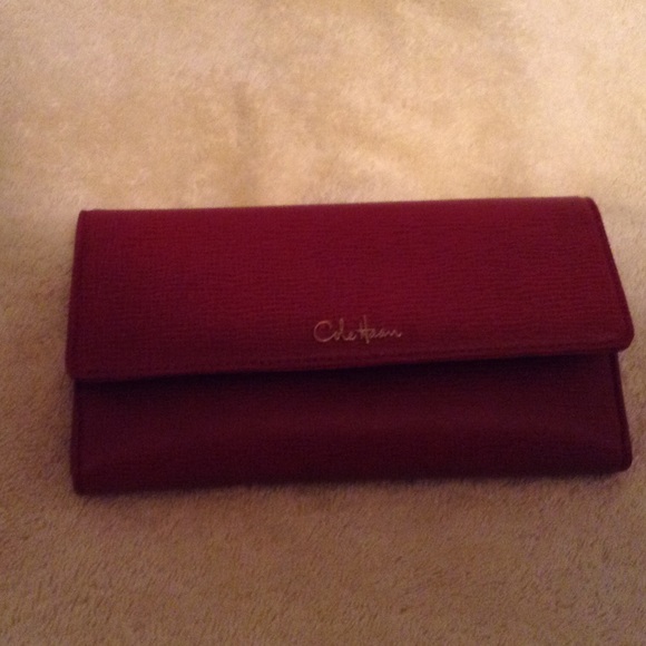 Cole Haan red leather wallet